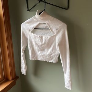 TIC TOC white cutout top